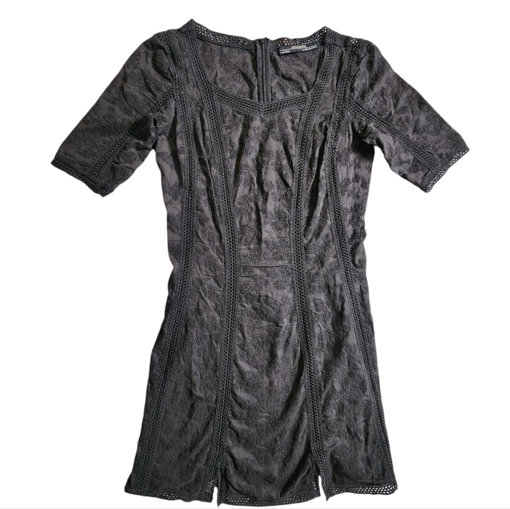 AllSaints Black Myrine Lace Dress 4